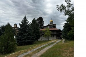 Hot thermal water,waterfall,Resilovski monastery from Sofia