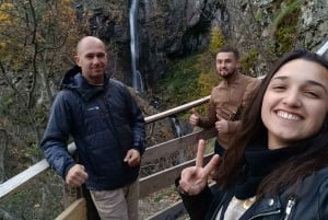 Hot thermal water,waterfall,Resilovski monastery from Sofia