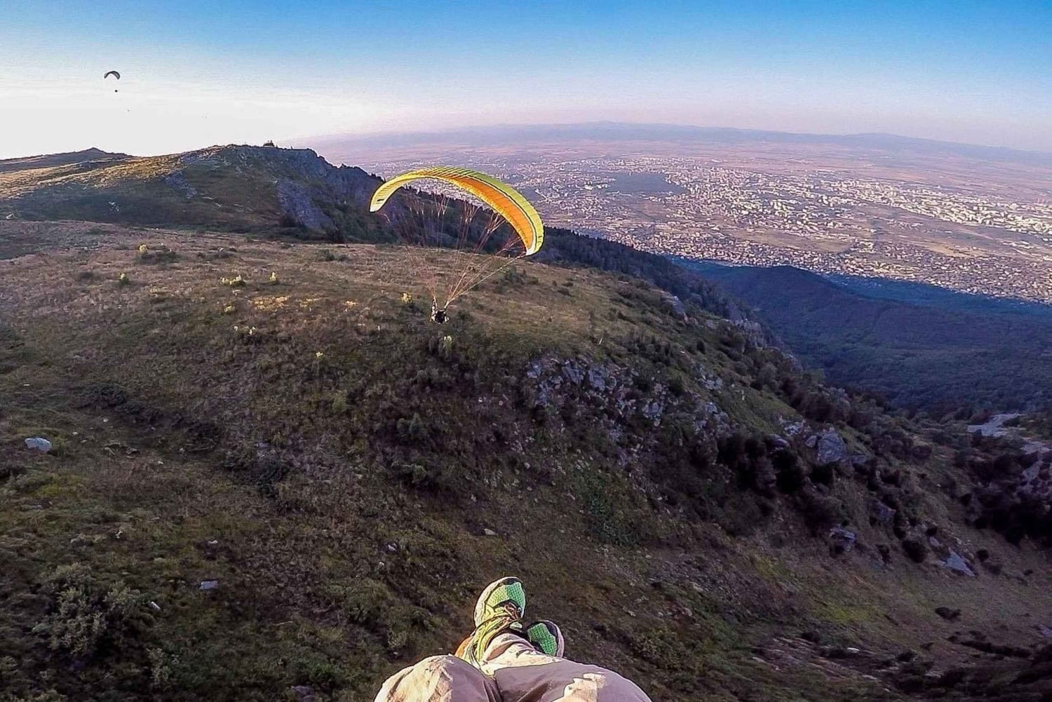 Paragliding i Sofia fra oven