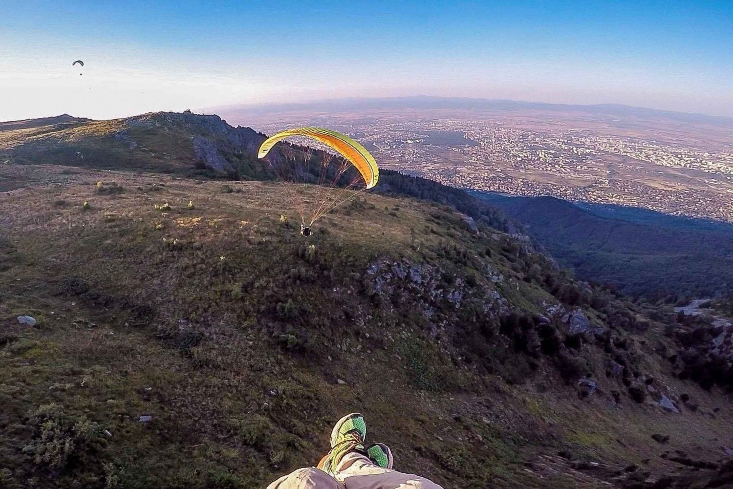 Paragliding Sofia from Above