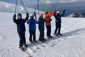 Skilessen voor beginners in het skigebied van Borovets
