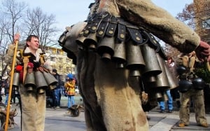 Parade of traditional Mummers (Kukeri)