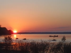 Sunset Danube River by D.Bibishkov