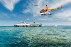 Fra Cairns: Moore Reef, Fitzroy Island Tour med helikopter