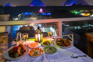 Cairo: Giza Pyramids Sound and Light Show with Dinner
