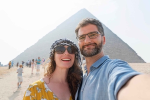 Le Caire : visite des pyramides de Gizeh et du Sphinx avec balade à dos de chameau et entrée