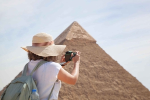 Le Caire : visite des pyramides de Gizeh et du Sphinx avec balade à dos de chameau et entrée