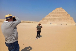 Do Cairo/Giza: Sakkara, pirâmides de Dahshur e excursão a Memphis