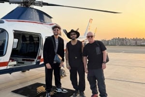 Le Caire : visite privée de la ville en hélicoptère avec atterrissage près des pyramides