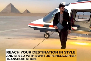 カイロ：ピラミッド着陸付きプライベートヘリコプターシティツアー