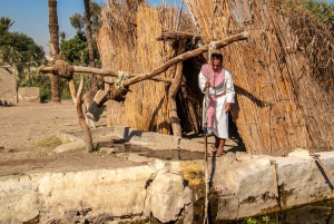 カイロ：送迎とランチ付きのプライベートファラオ村ツアー