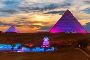 Cairo: Sound and light show with Dinner with Pyramids view