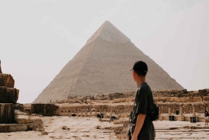 Från Alexandrias hamn: Pyramiderna i Giza, Egyptiska museet och basaren