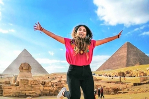 From Giza/Cairo: Pyramids, Sphinx, and NMEC Tour with Lunch