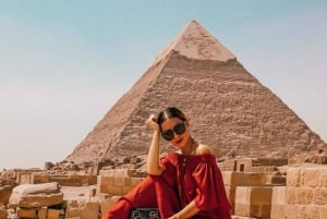 Da Port Said: Tour delle piramidi di Giza e crociera con pranzo sul fiume Nilo