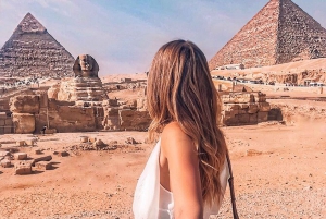 Kairo: Egyptiska museet, pyramiderna i Giza och sfinxrundtur
