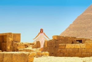 Hurghada: Dagsutflykt till Kairo med ridtur längs pyramiderna i Giza