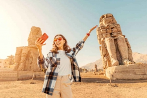 Hurghada: Luxor, Safari, Orange Bay og Kairo med transfer
