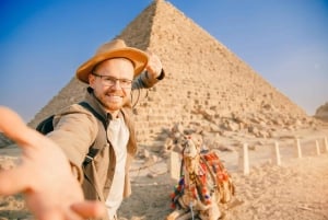 De Hurghada a El Cairo: Tour de día completo ida y vuelta en autobús y avión