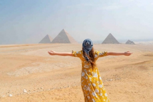 Makadi: Excursión de un día en avión a El Cairo y el Antiguo Egipto de Giza