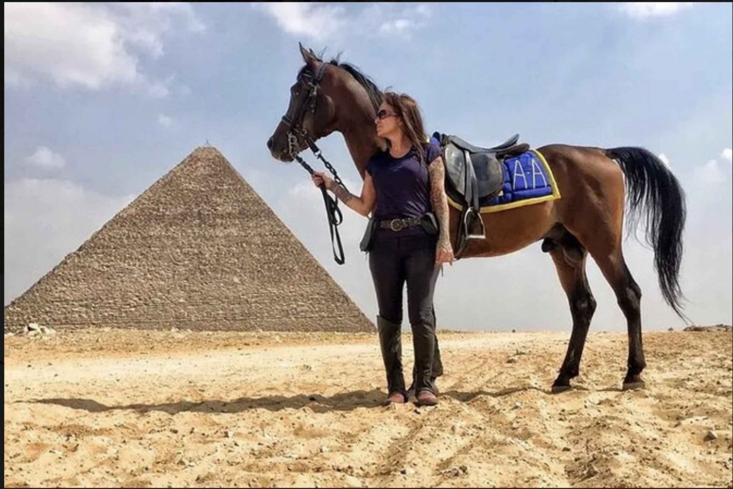 Private Arabian Horses Ride at the Pyramids With Pickup