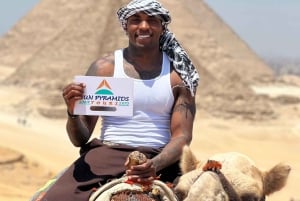 Przejażdżka na wielbłądzie o wschodzie słońca, prywatna wycieczka do piramid i lokalne śniad