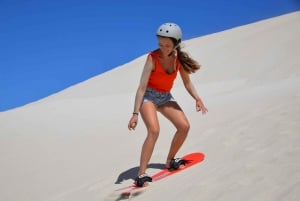 Sandboarding with jeep - drive uphill