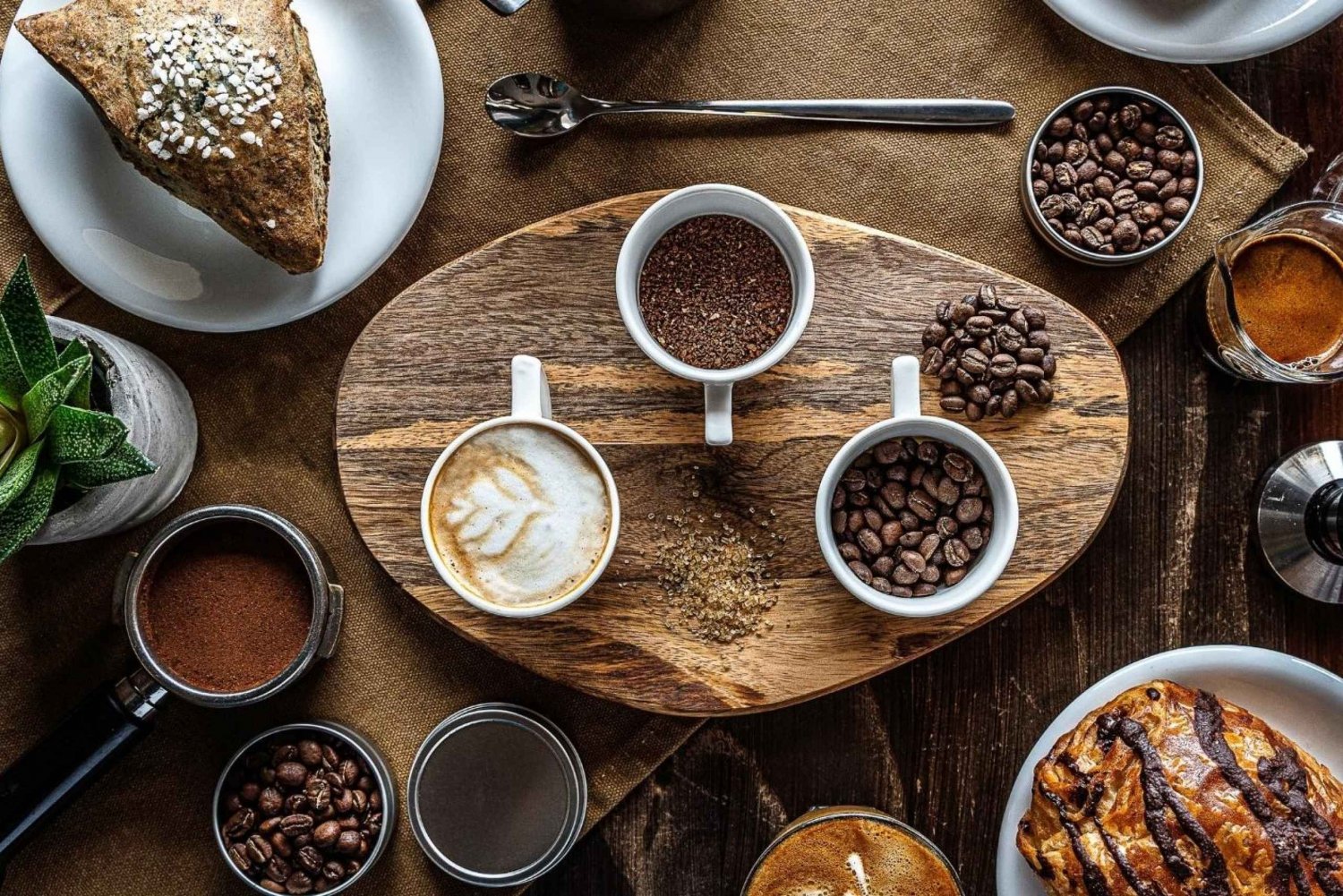 Vandretur med kaffe og chokolade af afrikansk oprindelse