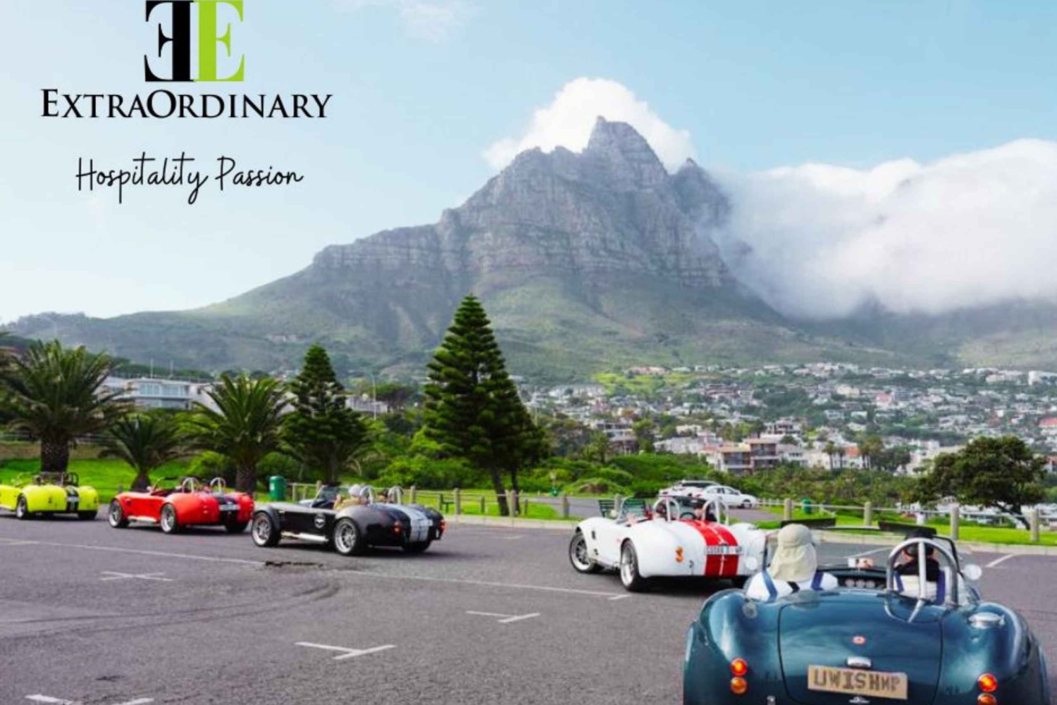 ケープタウン：ランチ付きヴィンテージカー体験（ガイド付き）