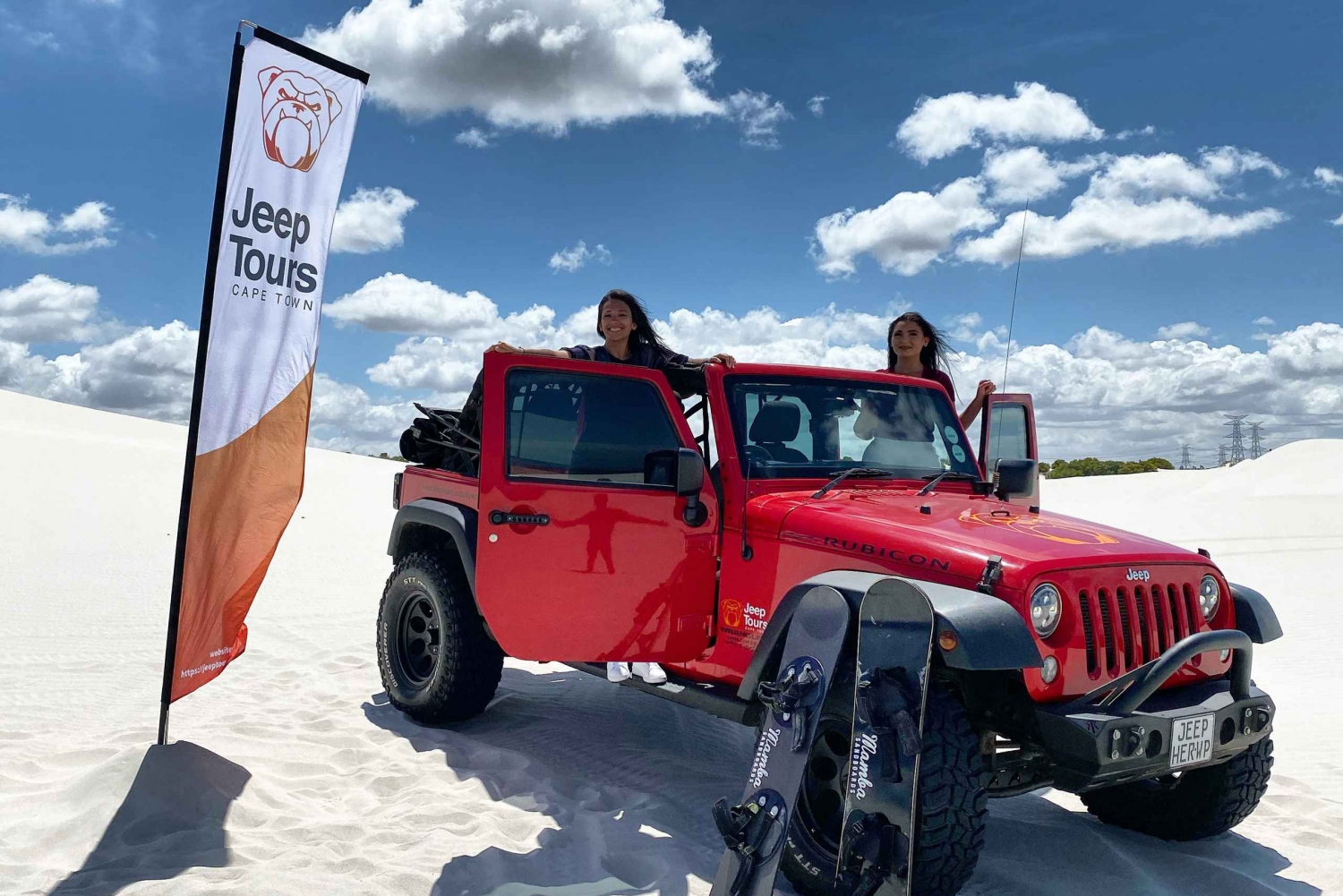 Kaapstad: Jeep Dune Adventure Tour, sandboarden en vervoer