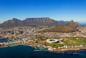 Table Mountain og Robben Island.