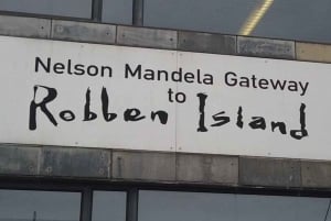 Table Mountain og Robben Island.