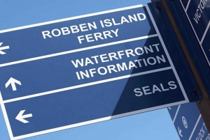 Table Mountain og Robben Island.