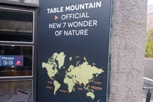Table Mountain og Robben Island.