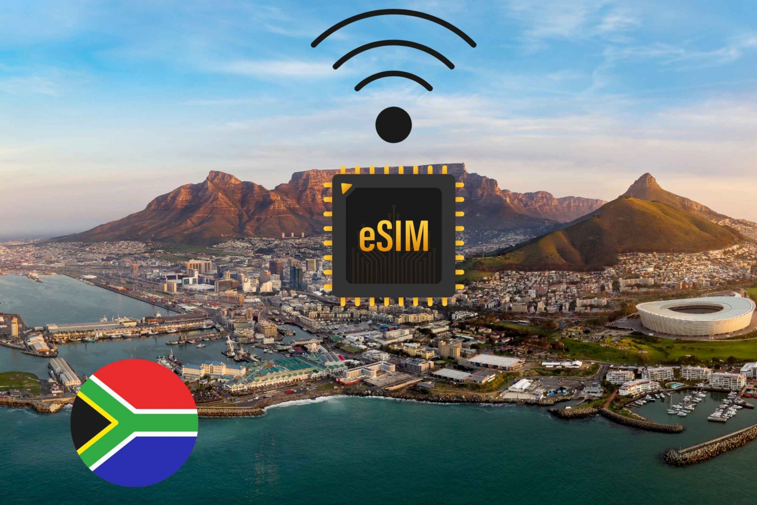 eSIM Sør-Afrika: Dataplan for Internett 4G/5G