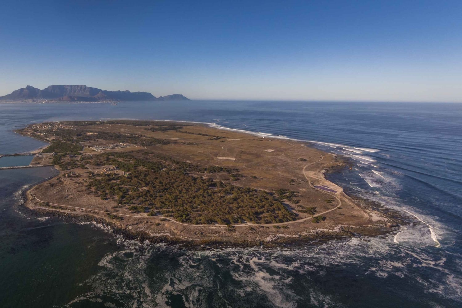 Robben Island por aire Vuelo panorámico en helicóptero