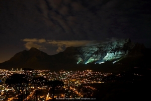 Table Mountain Lights at night