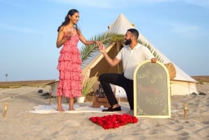 Romantisches Sonnenuntergangserlebnis mit Glamping Silver Pack