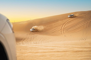 Abu Dhabi : Promenade matinale dans les dunes, balade à dos de chameau et surf des sables