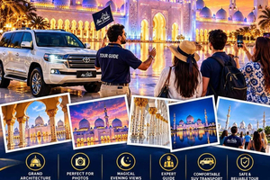 Abu Dhabi:Sheikh Zayed Grand Mosque Tour with Sunrise option