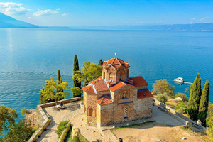 Depuis Tirana/Durrës : excursion d'une journée à Ohrid en Macédoine du Nord