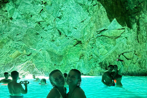 From Vlore: Blue Cave & Smuggler`s Canyon Speedboat Tour
