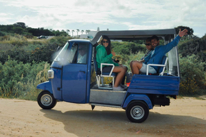 Albufeira: Strandtur med tuk-tuk med henting og avlevering