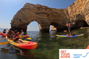Excursão de caiaque em Benagil: grutas marinhas + fotos em 4K com GoPro