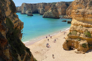 From Faro: Benagil Cave and Seven Hanging Valleys Trail Tour