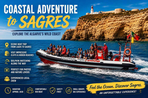 Lagos: Båttur i Sagres og observasjon av dyreliv ved Algarve-kysten