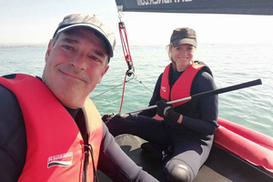 Olhao : sailing tour on a small catamaran on the Ria Formosa