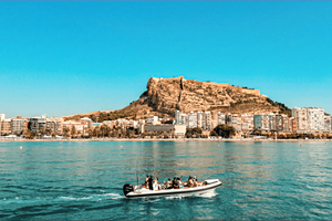 Speedboat ride around Alicante Bay with a stop for swimming
