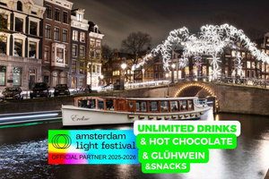 Amsterdam: Light Festival Heated Cruise + Hot Drinks & Bite