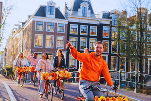 Amsterdam: Top Highlights Guided Bike Tour in EN/DE/ES/FR/IT